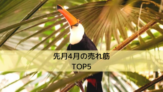 4月の売れ筋ランキングTOP5