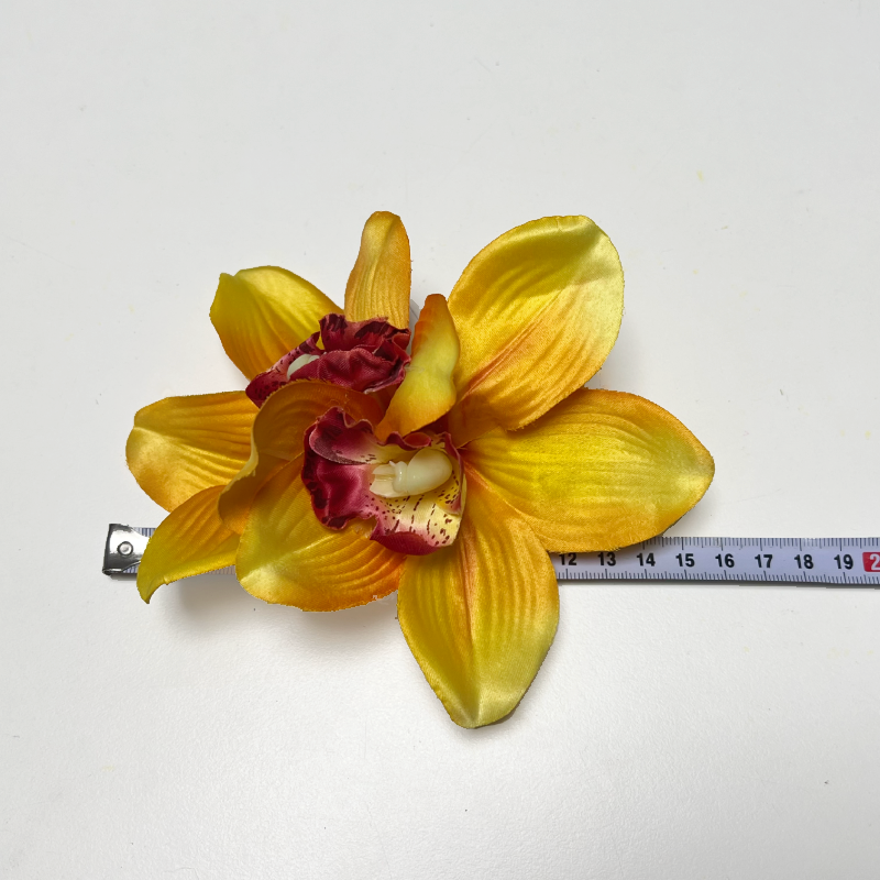 オーキッド 豪華ヘアクリップ ダブル