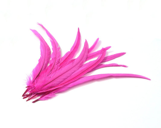 単色ダークピンク ロングフェザー 20-25/25-30/30-35/35-40cm