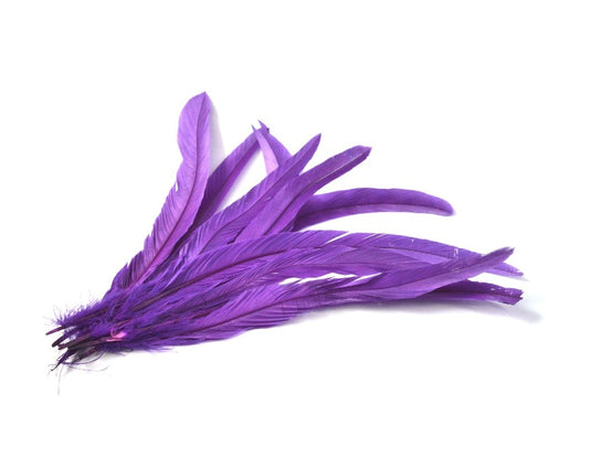 単色パープル ロングフェザー 20-25/25-30/30-35/35-40cm