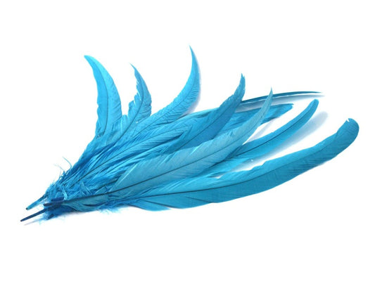 単色ターコイズ ロングフェザー 20-25/25-30/30-35/35-40cm