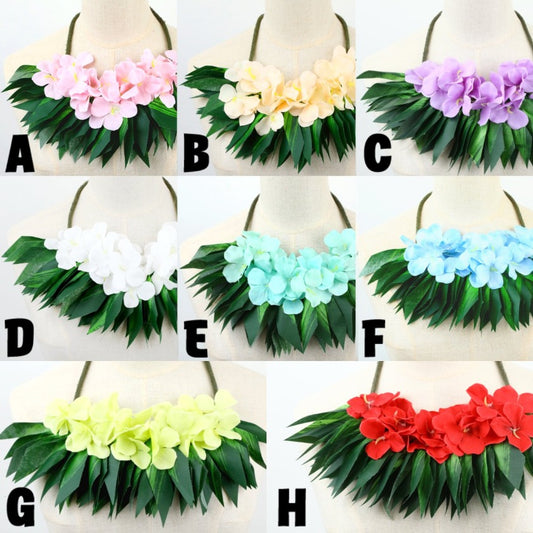 タヒチアンネックレス ティーリーフフラワー