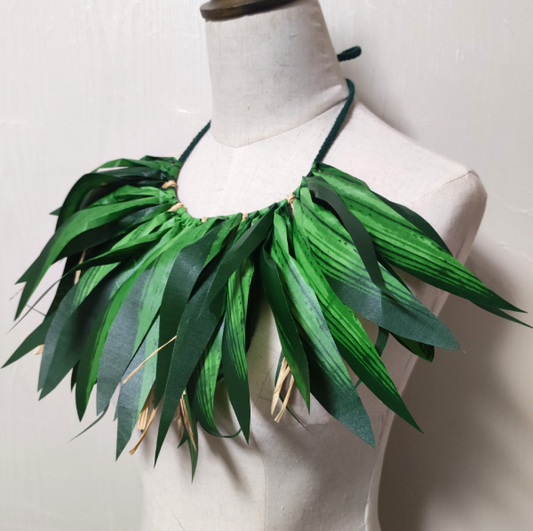 ティーリーフネックレスwithラフィア