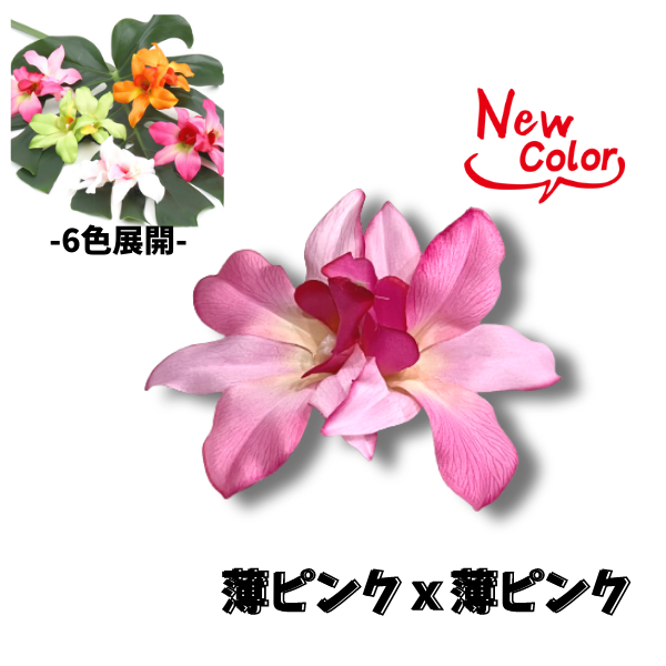 オーキッド ヘアクリップ<BR>ダブルシンプルオーキッド