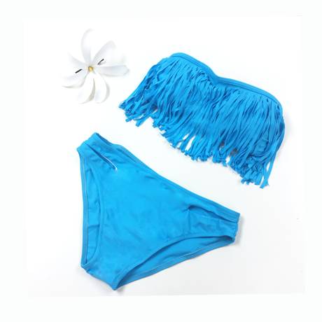 単色フリンジ ビキニ