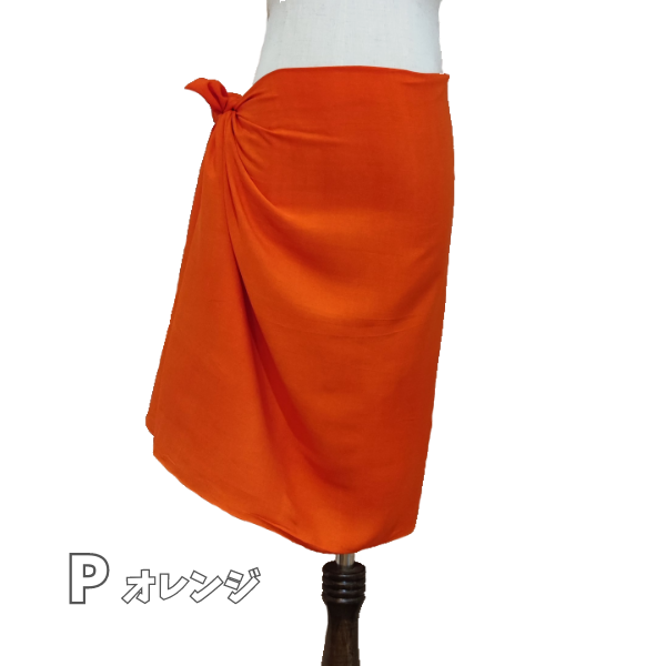 タヒチアンダンス　モレ　ロング丈　オレンジ タヒチアンダンス モレ ロング丈 オレンジ タヒチアンダンス モレ