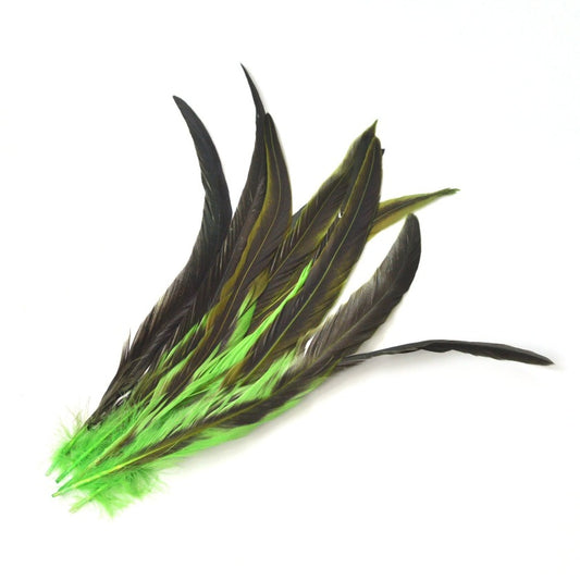 ナチュラル黄緑<BR> ロングフェザー<BR> 20-25/25-30/30-35/35-40cm