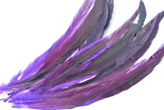 ナチュラルパープル<BR>ロングフェザー<BR>20-25/25-30/30-35/35-40cm