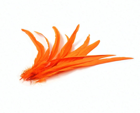 単色オレンジ<BR> ロングフェザー<BR> 20-25/25-30/30-35/35-40cm