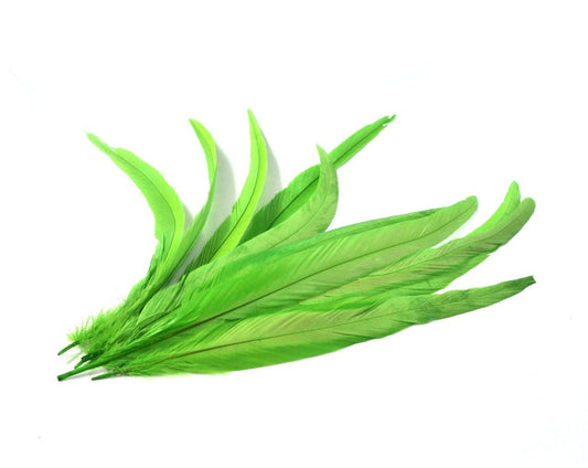 単色黄緑<BR> ロングフェザー<BR> 20-25/25-30/30-35/35-40cm