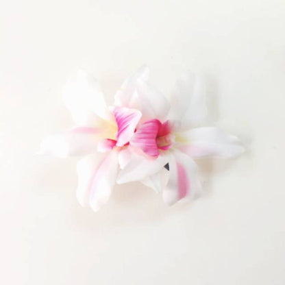 オーキッド　ヘアクリップ<BR>ダブルシンプルオーキッド